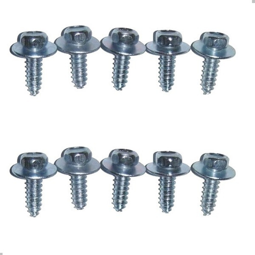 Kit 10 Parafusos Paralama Gol Passat Brasilia Variant 6,3x19