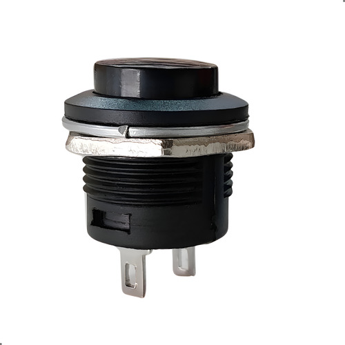 Botão Pulso Preto Tipo Start Bujão Buzina Injetor Esguicho