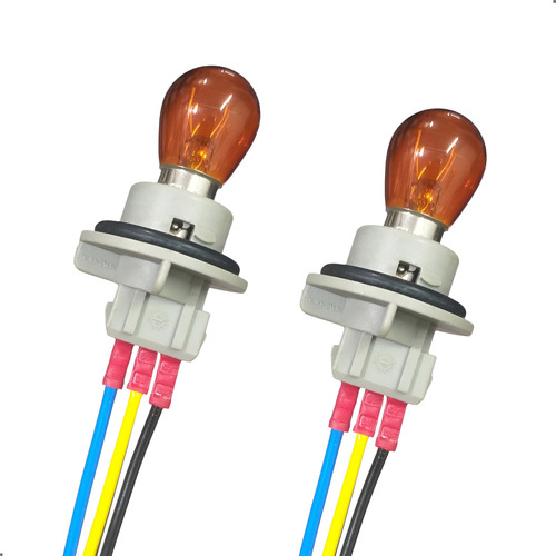 Par Soquete Pisca + Fio + Lampada Fiat Uno Vivace 2 Polos