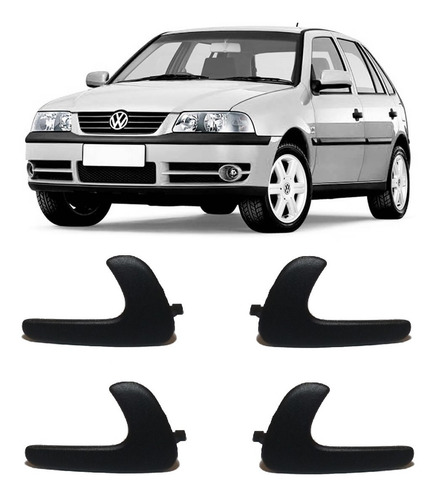 4 Maçaneta Interna Gatilho Porta Gol G2 G3 Parati Preta