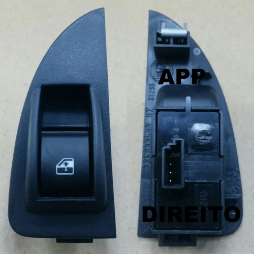 Botão Interruptor Vidro Palio Siena 03 04 Traseiro Direito