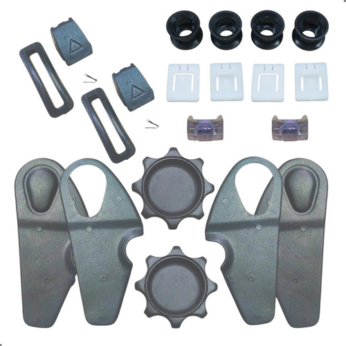 Kit Acabamento Banco Recaro Gol Gti Gts Gt Kadett Gsi Cinza