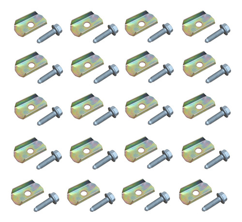 Kit Calço Carroceria Fusca 20 Chapas + 20 Parafuso M8 Aço