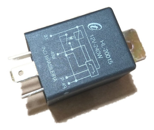 Rele Pisca 4 Terminais 12v 240w Fiat Ford Gm Outros Hl 20015