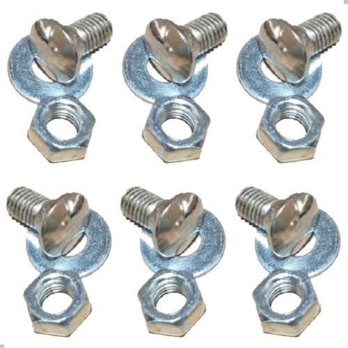 Kit Parafuso Cromado Parachoque Fusca 70 A 79 6pcs + Porca
