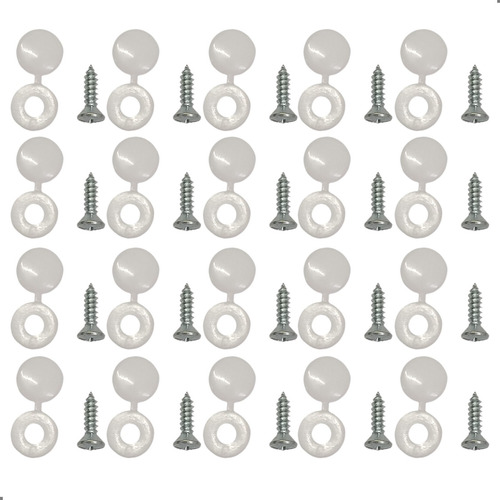 Kit Parafuso Forro Porta Fusca Brasilia Kombi Branco 20pcs
