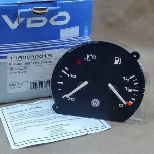 Relogio Painel Logus Pointer Combustivel E Temperatura Vdo