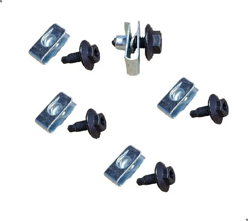 Kit Parafusos + Porca Rapida M6 Fixação Parachoque Audi 20pç