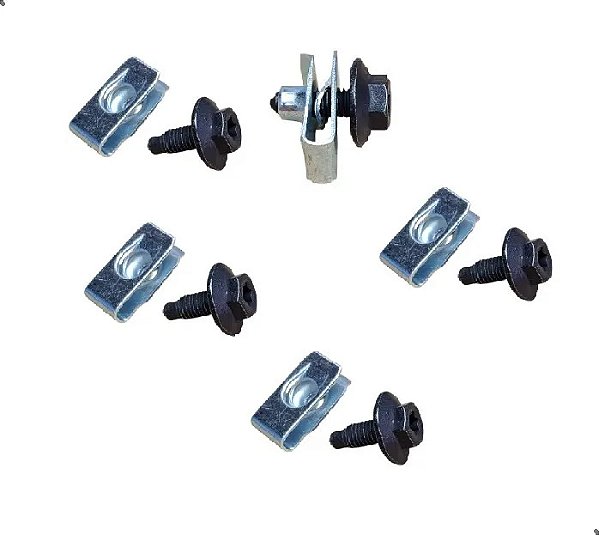 5 Porca Rápida M6 Fixador Parabarro Citroen C3 C4 Aircross