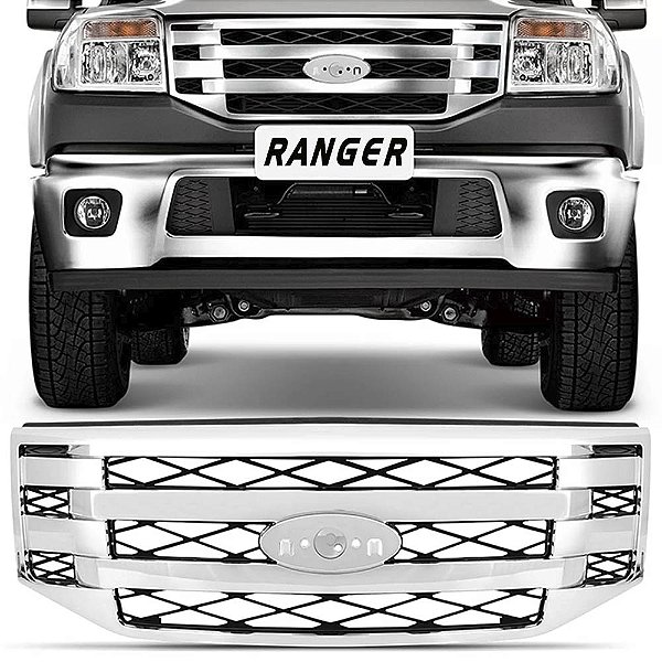 GRADE DIANTEIRA CROMADA FORD RANGER 2010 A 2012