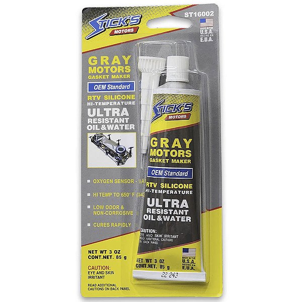 SILICONE ALTA TEMPERATURA STICK´S MOTORS GRAY 85GR