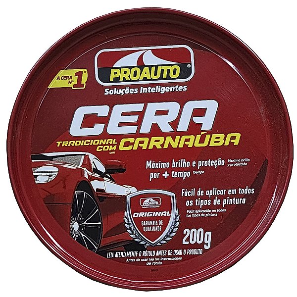CERA TRADICIONAL PROAUTO 200GR COM CARNAÚBA