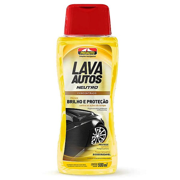 SHAMPOO LAVA AUTOS NEUTRO CONCENTRADO PROAUTO 500ML
