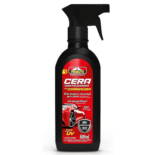 CERA CRISTALIZADORA COM CARNAÚBA PROAUTO 500ML