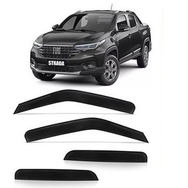 CALHA ACRILICA FIAT STRADA CABINE DUPLA 4 PORTAS 2020 A 2025