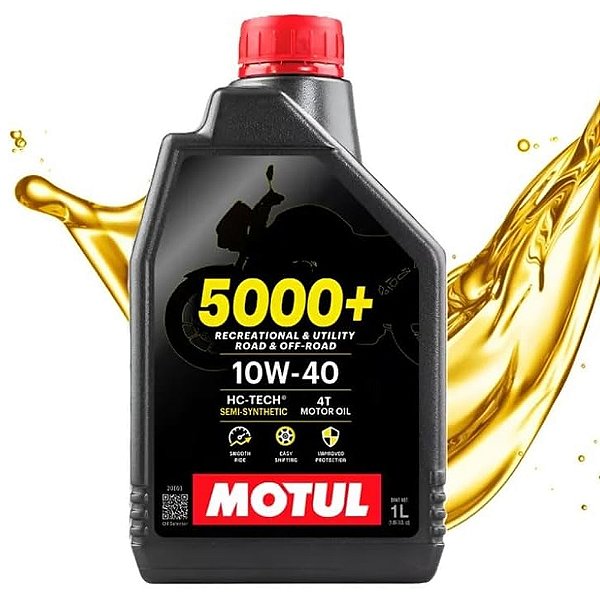 MOTUL LUBRIFICANTE SEMISSINTÉTICO 10W40 SP MA2 5000+ MOTO 4T