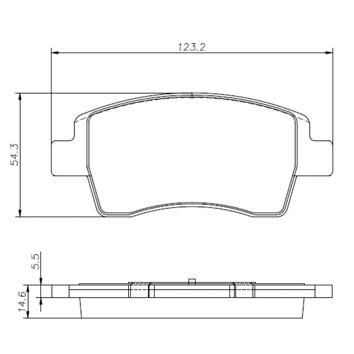 PASTILHA FREIO ETIOS APÓS 2012 / YARIS 1.3 / 1.5 APÓS 2019