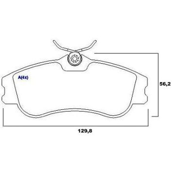 PASTILHA FREIO XSARA / PICASSO / PEUGEOT 207 APÓS 2008
