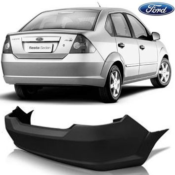PARA CHOQUE TRASEIRO FIESTA 2003 Á 2010 SEDAN / PRETO LISO