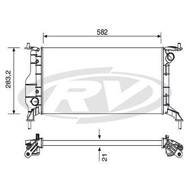 RADIADOR CORSA CLASSIC 1.0 2011 À 2016