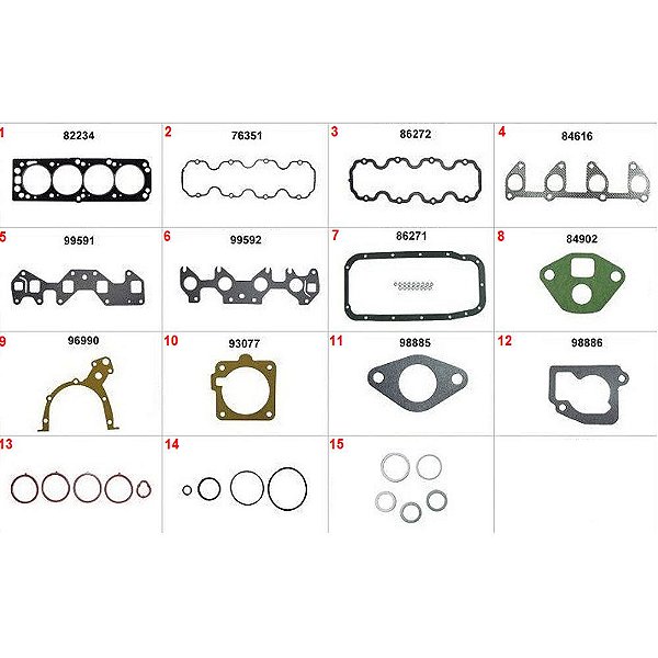 JUNTA MOTOR CORSA 1.6 / 1.8 MERIVA / MONTANA / FIAT 1.8 8V+