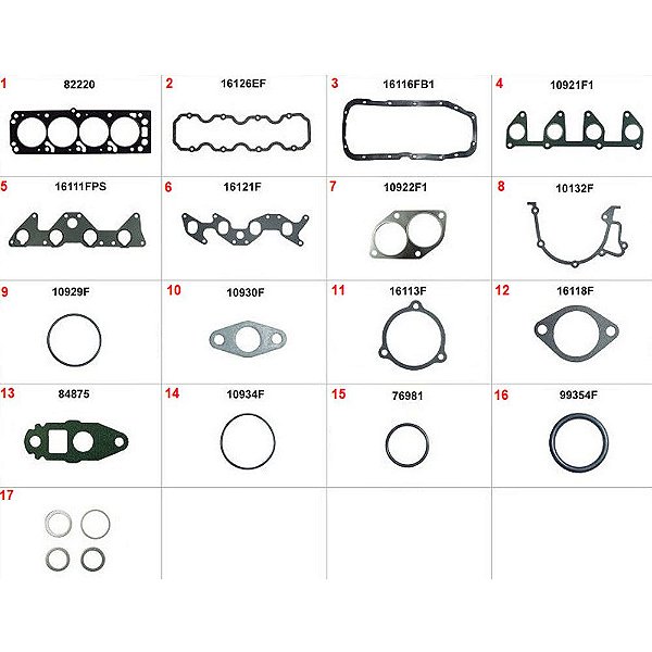 JUNTA MOTOR MONZA / KADEET / IPANEMA 1.8 - GASOLINA