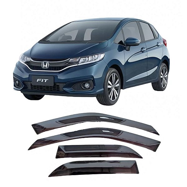 CALHA ACRILICA HONDA NEW FIT 4 PORTAS DE 2009 A 2014