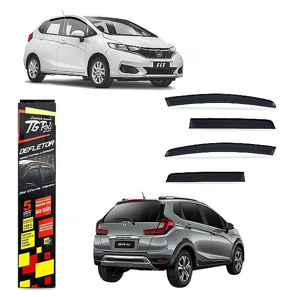 CALHA ACRILICA HONDA FIT / HONDA WR-V 2015/ 4 PORTAS