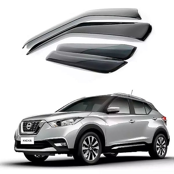 CALHA ACRILICA NISSAN KICKS 4 PORTAS  2017/