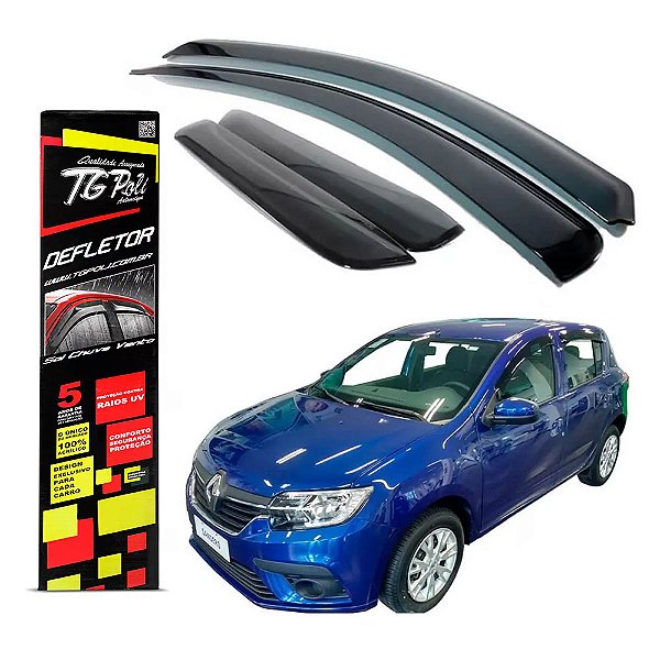 CALHA ACRILICA RENAULT SANDERO 4 PORTAS 2015/