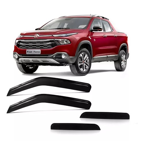 CALHA ACRILICA FIAT TORO 4 PORTAS  2016 A 2025