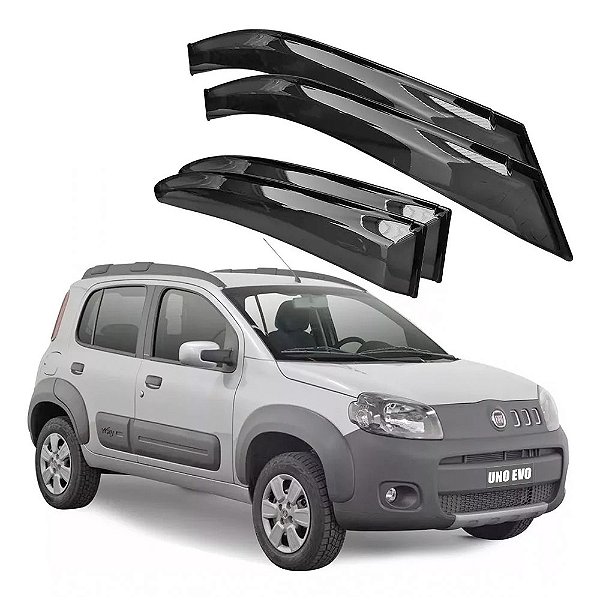 CALHA ACRILICA FIAT UNO EVO 4 PORTAS DE 2010 A 2021