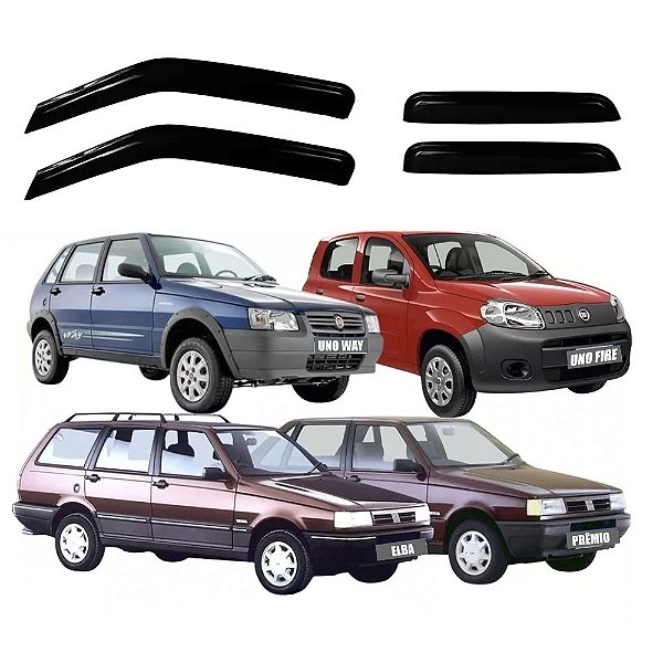 CALHA ACRILICA FIAT UNO / PRÊMIO / ELBA 4 PORTAS 1985/