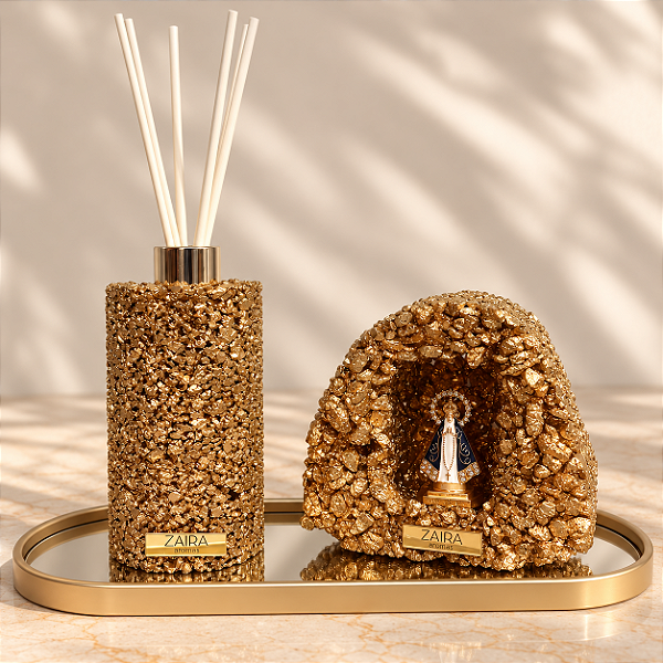 Mini Capela e difusor - Dourado