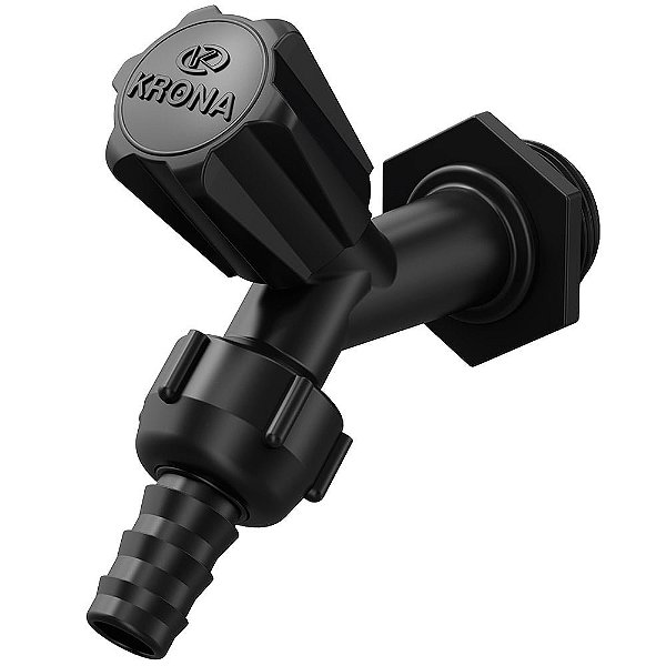 Torneira Jardim Krona 1/2-3/4 Bico Movel Preta