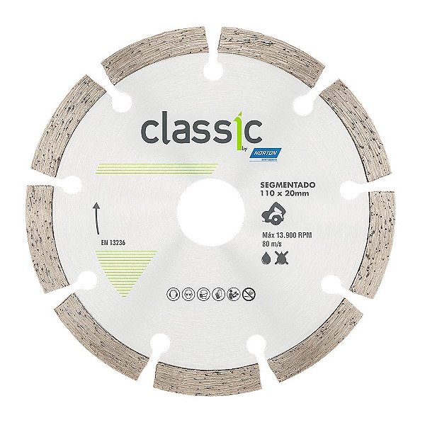 Disco de Corte Norton Classic 110x20mm Segmentado