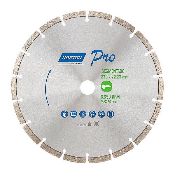 Disco de Corte Norton Pro Segmentado 230x22,2mm