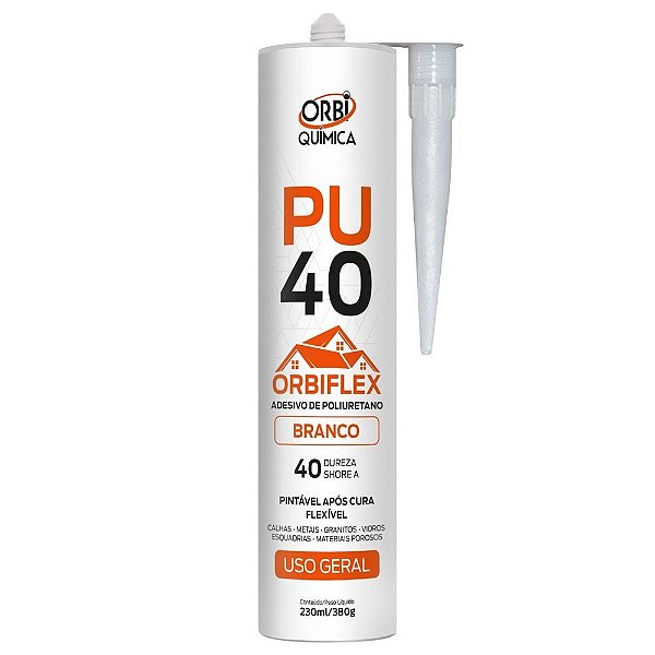 Adesivo Selante PU40 Orbiflex Branco 380g