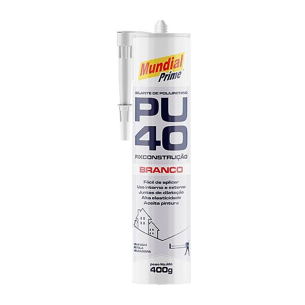 Adesivo Selante PU40 Poliuretano Branco 400g