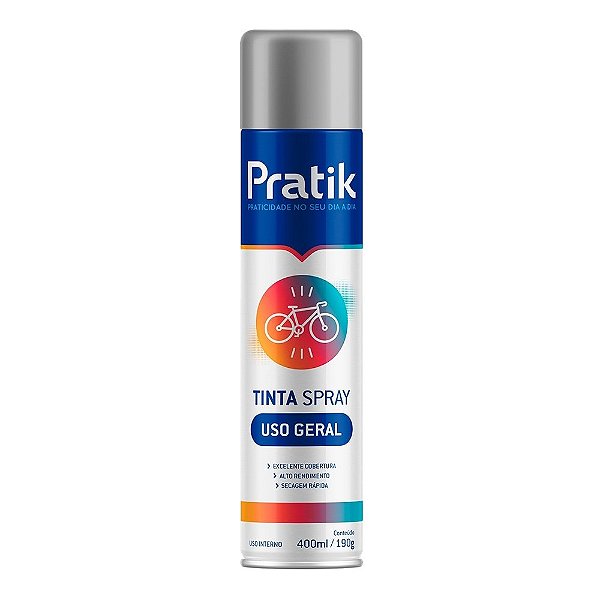 Tinta Spray Pratik Uso Geral Alumínio 400ml