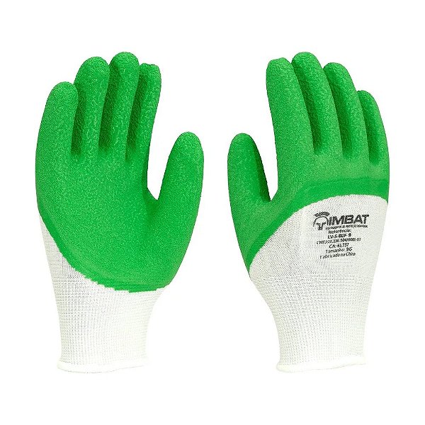 Luva Imbat Latex Verde Tamanho 9 Segurança