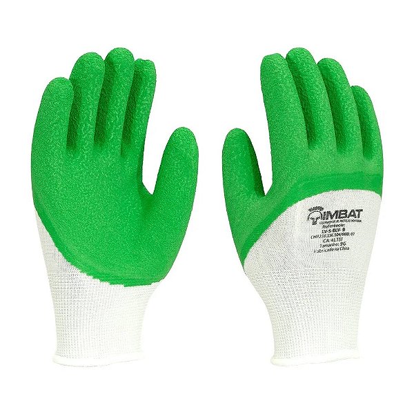 Luva Imbat Tricotada Latex Verde Tamanho 10