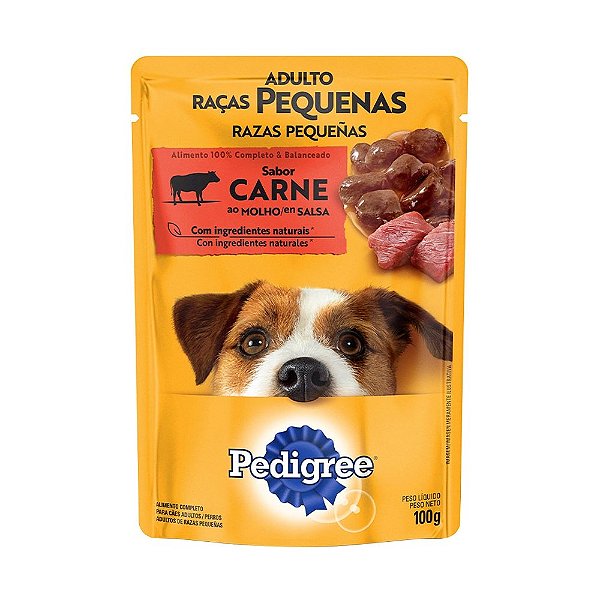 Pedigree Ração Adulto Raças Pequenas Carne 100g