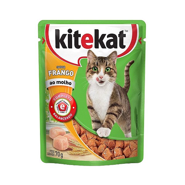 Ração Kitekat Frango Adulto 70g para Gatos