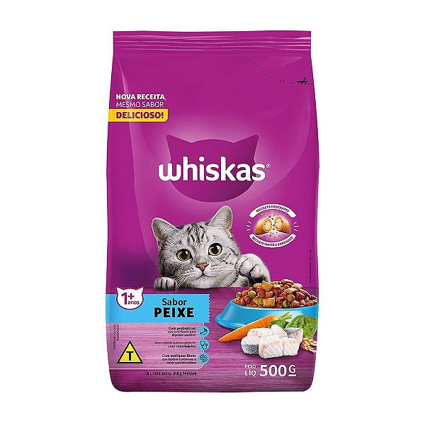 Ração Whiskas Peixe Premium 500g para Gatos