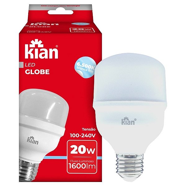 Lâmpada Kian LED 20W Branca 1600 Lúmens