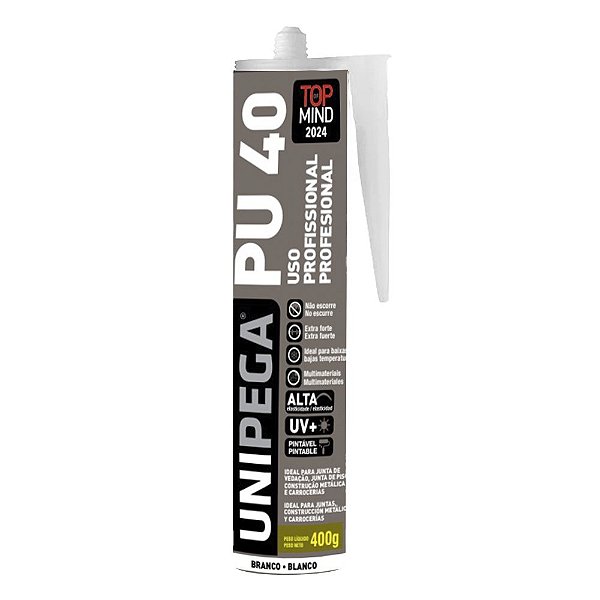 Adesivo Selante Unipega PU40 Branco 400g