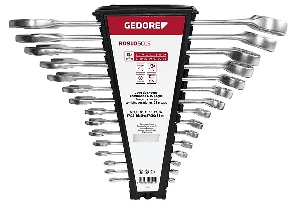 Jogo Chave Combinada 6 A 32mm 15 Peças Gedore Red