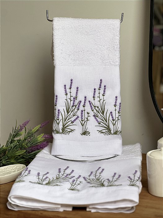 CONJUNTO TOALHA DE MÃO E ROSTO LAVANDA