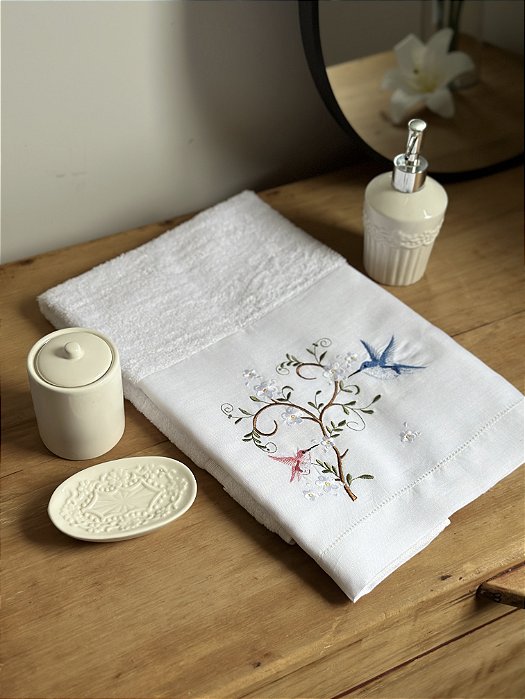 TOALHA DE ROSTO BEIJA FLOR